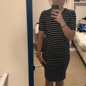 Stripped knee length dress
